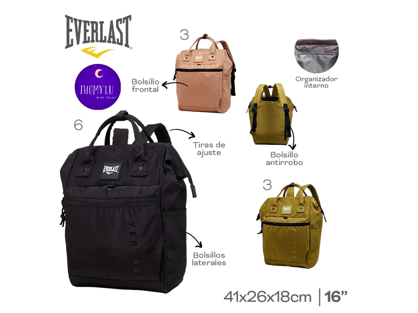 MOCHILA EVERLAST MICROFIBRA