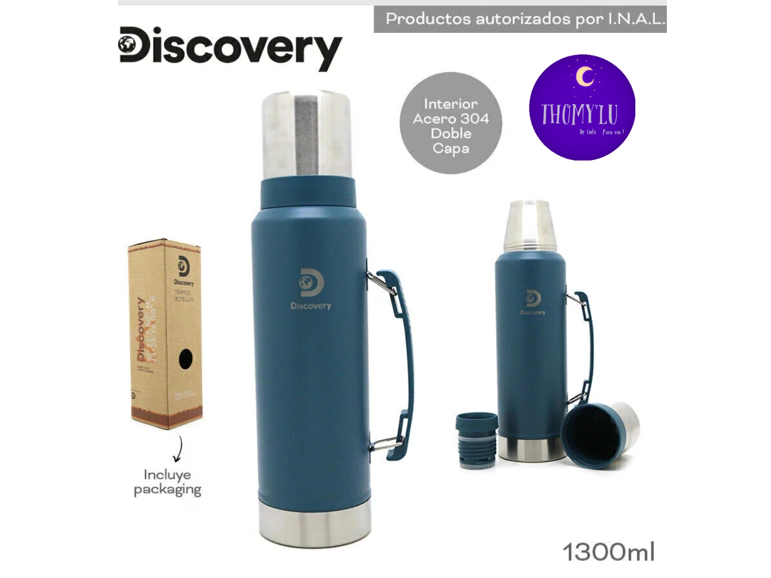 TERMO DISCOVERY AZUL 1300 ml. PREMIUM