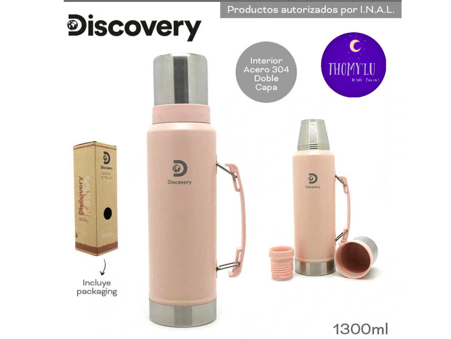 TERMO DISCOVERY ROSA 1300 ml. PREMIUM