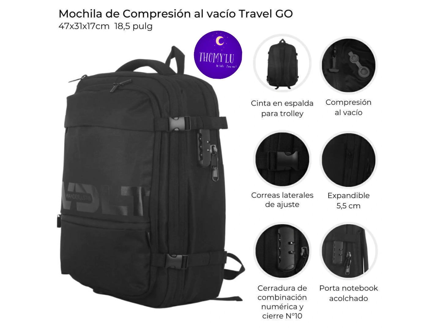 MOCHILA DE COMPRESION AL VACIO WANDERLUST