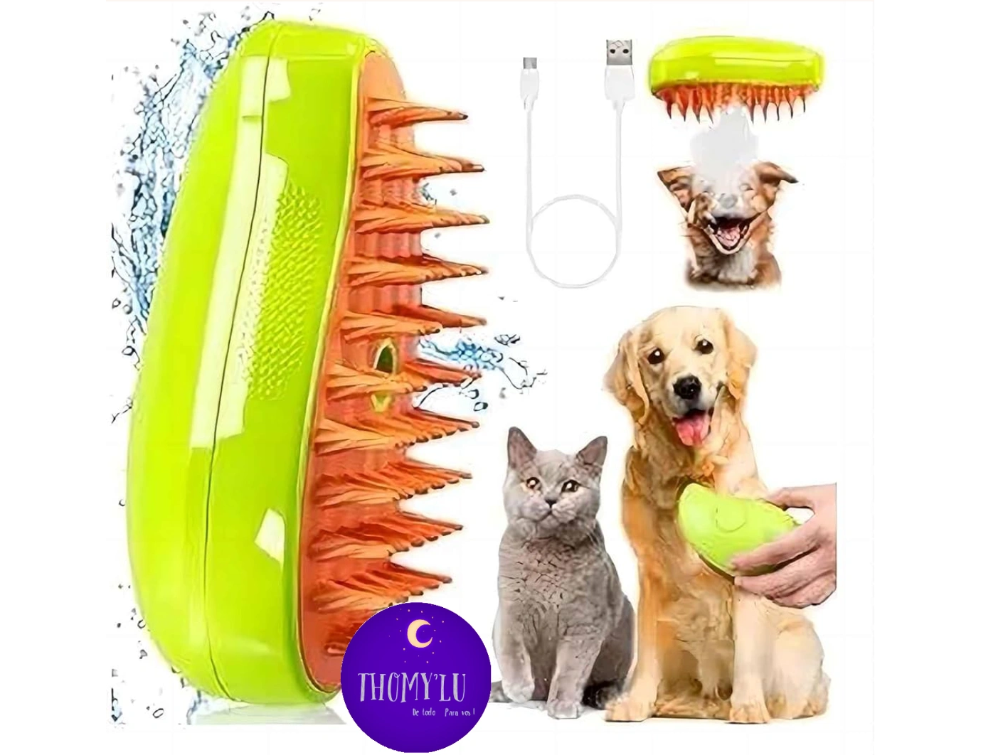 CEPILLO A VAPOR 3 EN 1 PARÁ MASCOTAS