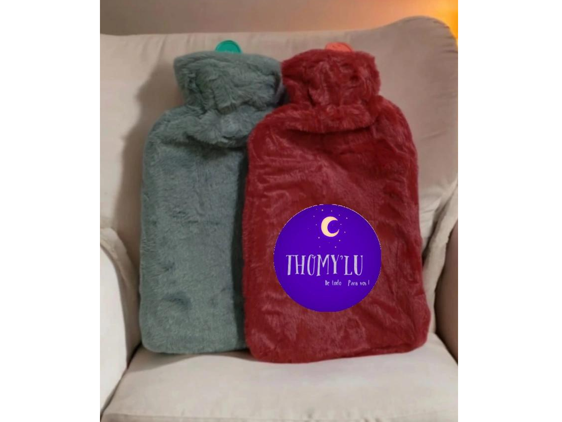 BOLSA DE AGUA CALIENTE CON FUNDA DE FELPA