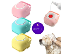 CEPILLO DE BAÑO CON DISPENSER PARA MASCOTAS