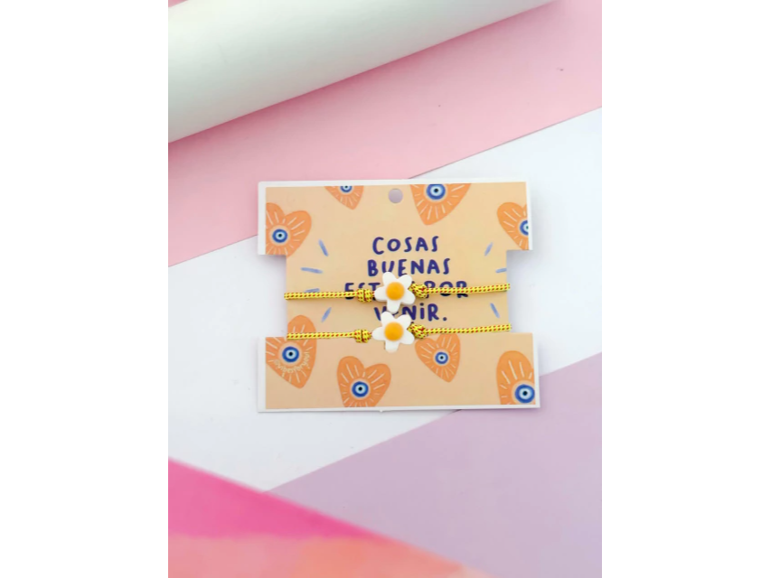 Pulsera Margarita / carita feliz x 2