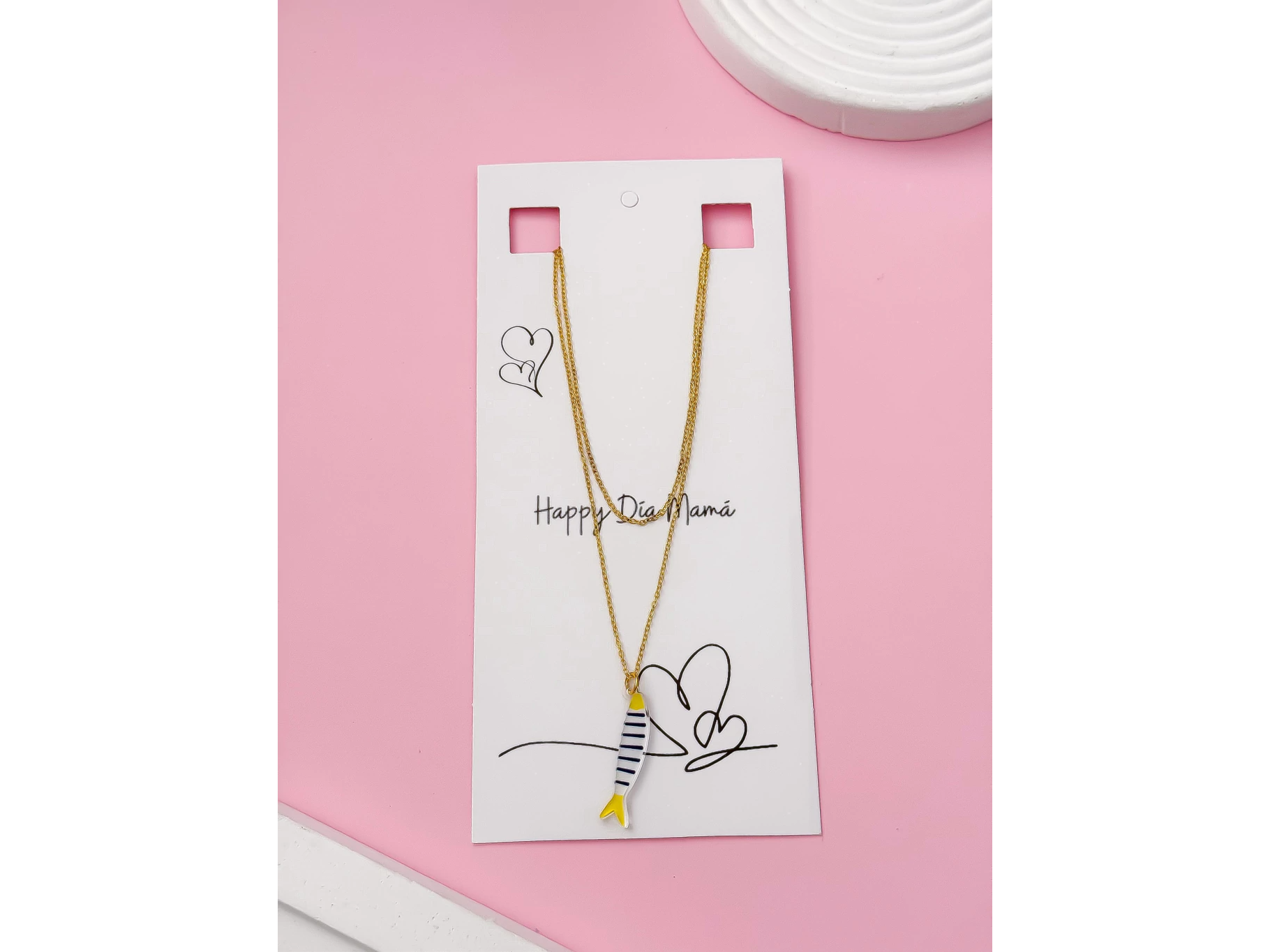 Collar cadena dorado péz