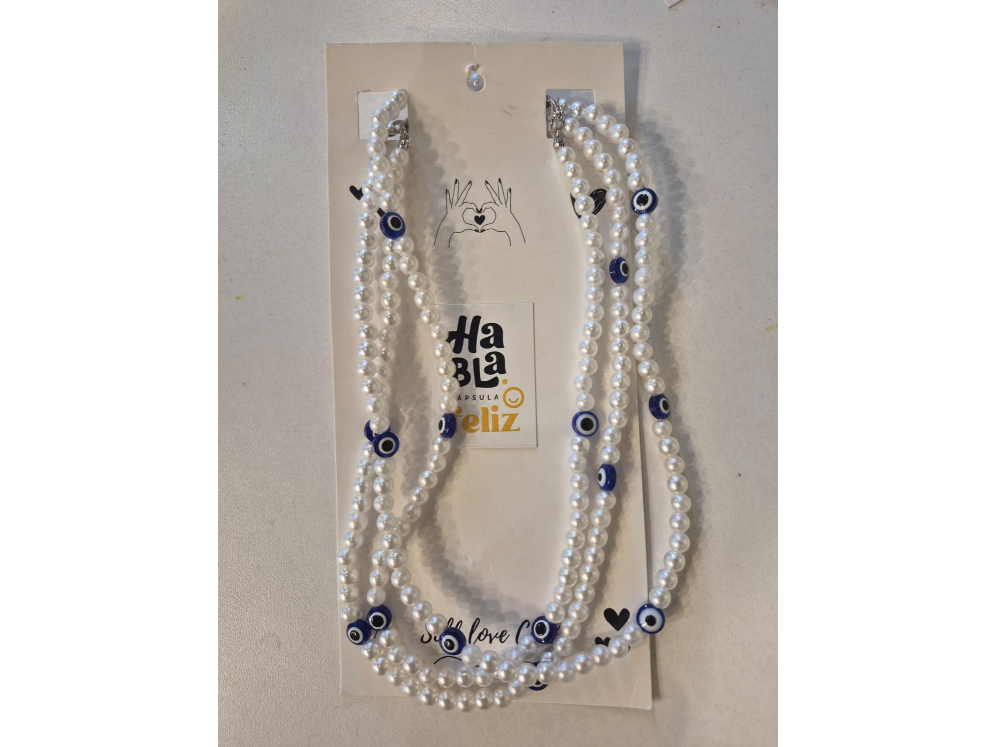 Collar perla & ojito