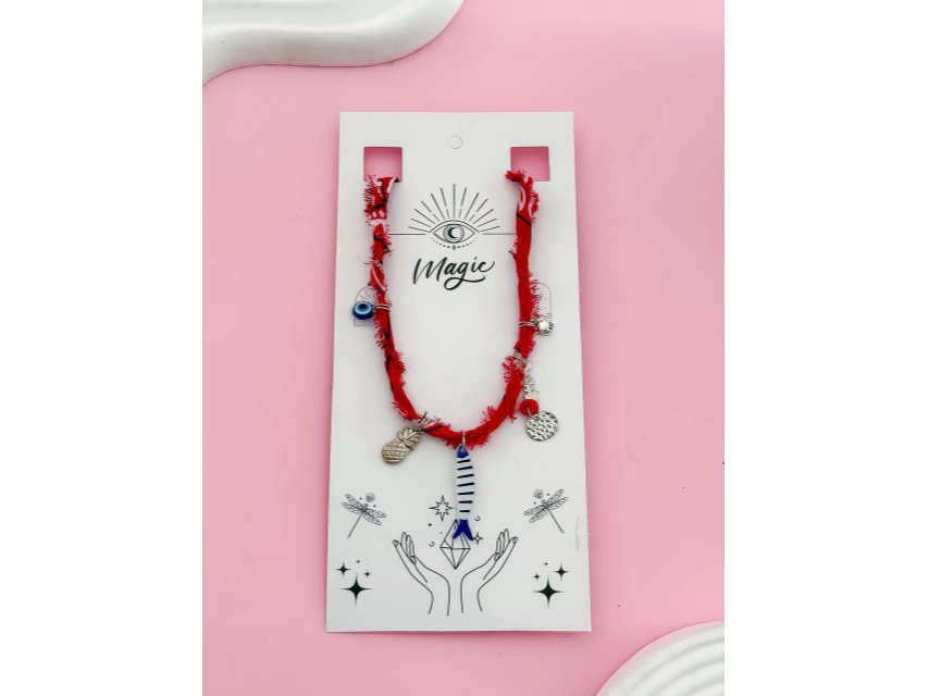 Collar bandana corto c/ dije