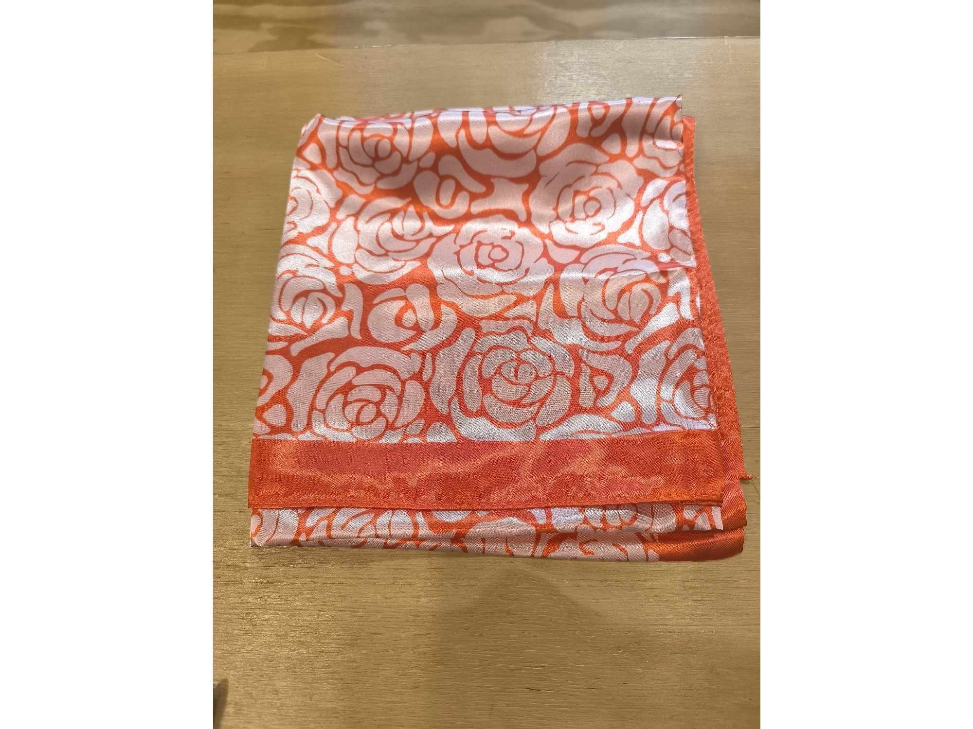 Pañuelo seda ROSA grande