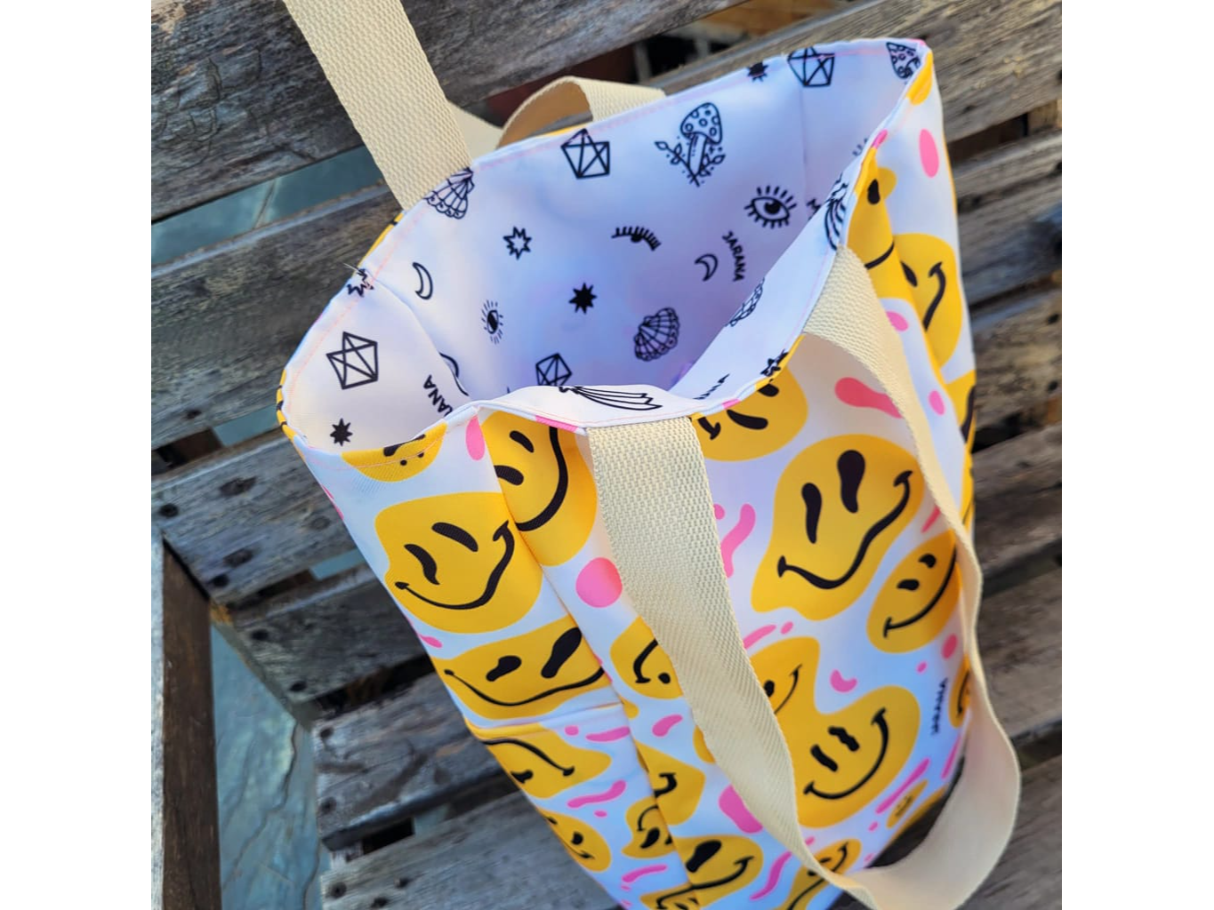 Bolso de Gabardina estampado full print