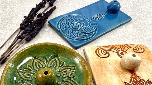 Porta sahumerio y Sahumador