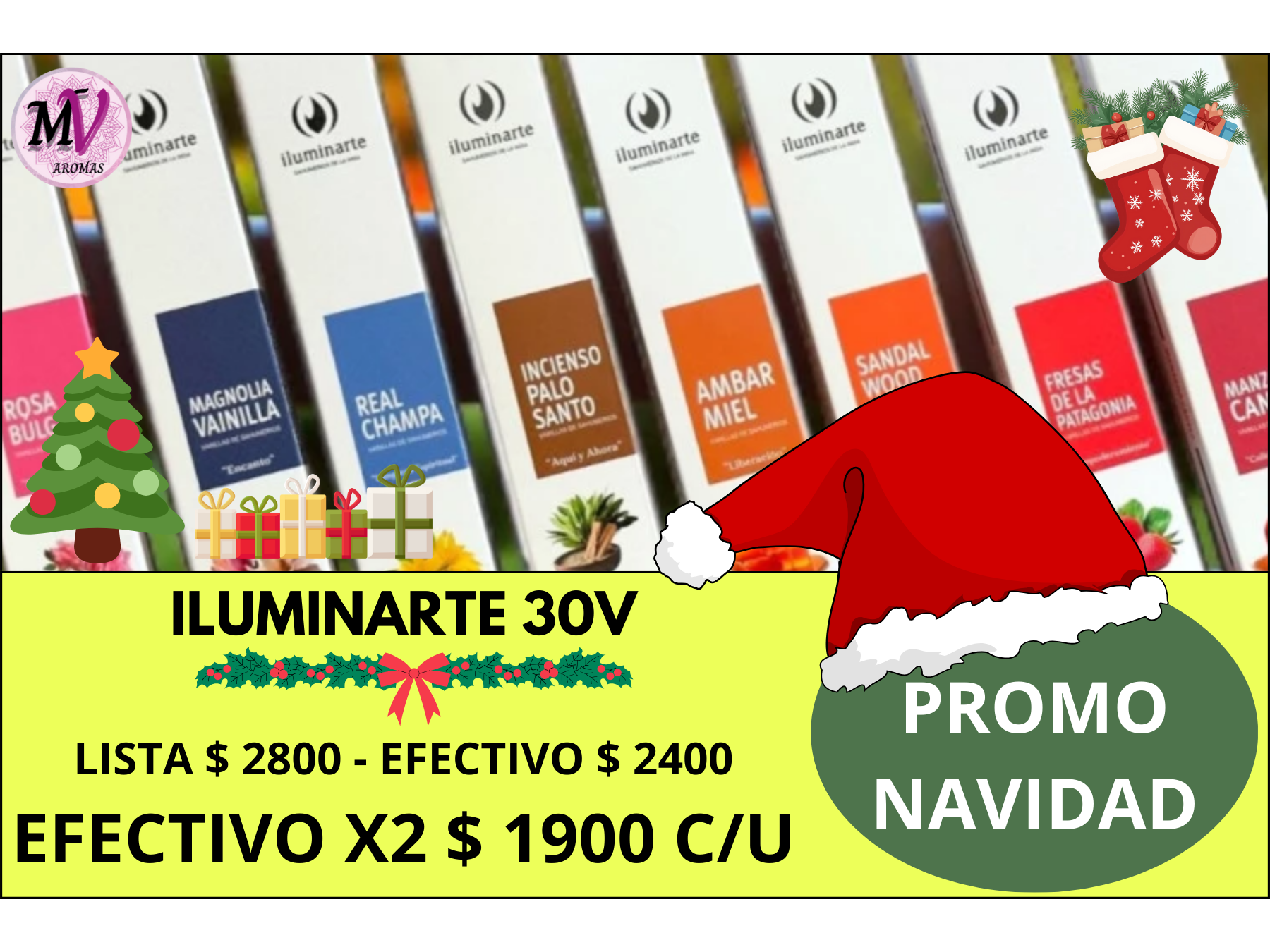 PROMO X2 SAHUMERIO ILUMINARTE 30V