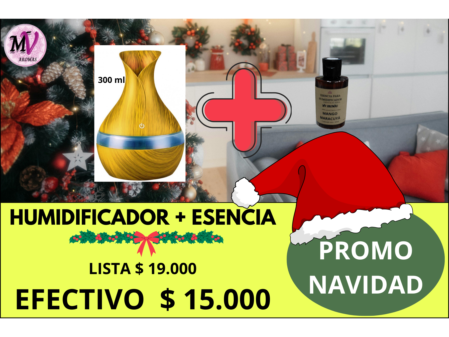PROMO HUMIDIFICADOR 300ML + ESENCIA 125ML