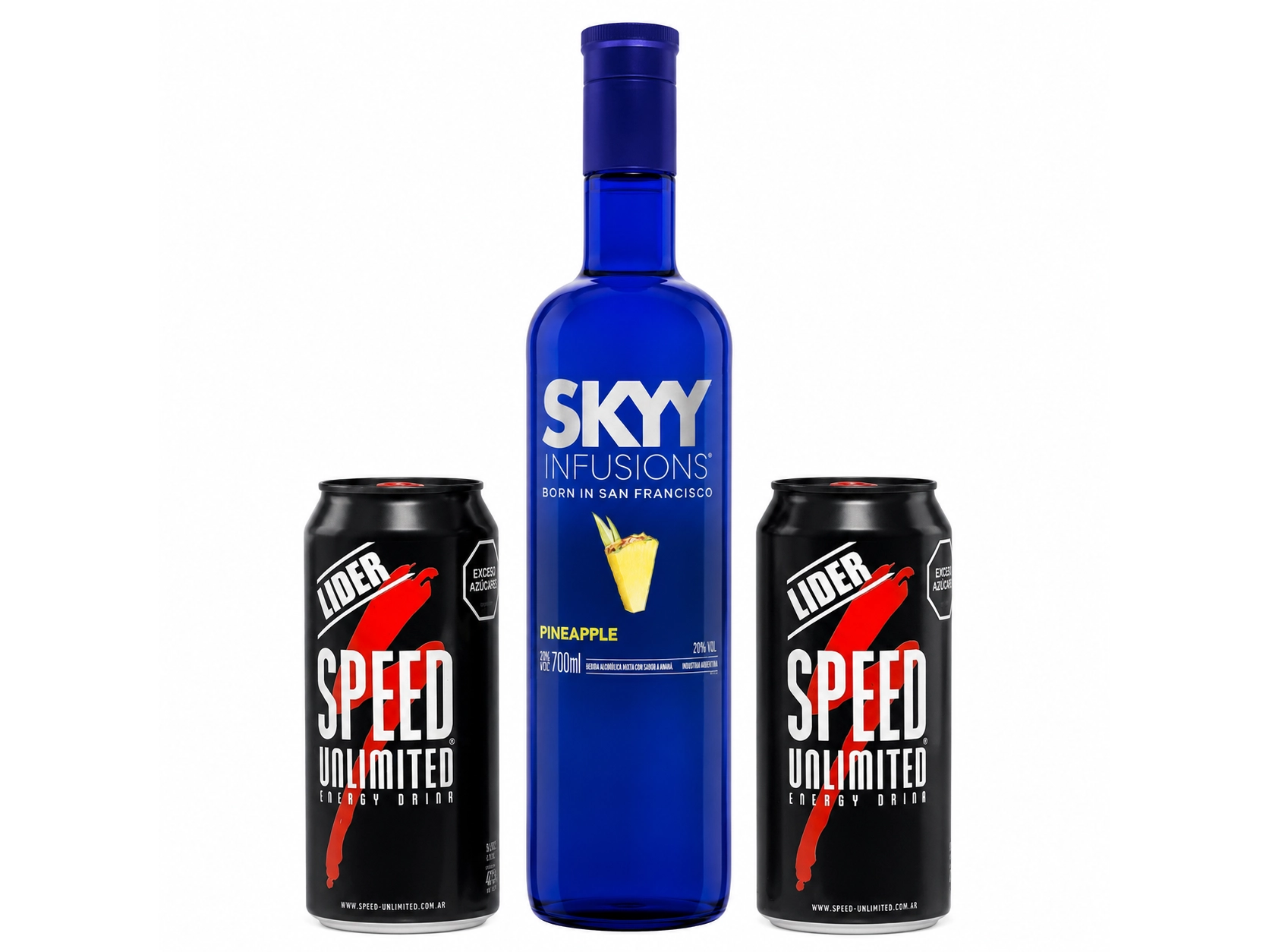 01 Skyy Ananá 700 ML + 02 Speed XL