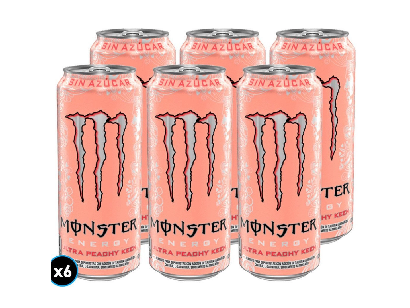 6 Monster Durazno 473ml