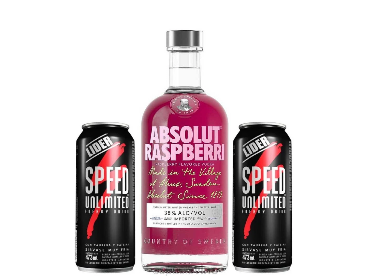 01 Absolut Frambuesa 700 ML + 02 Speed XL
