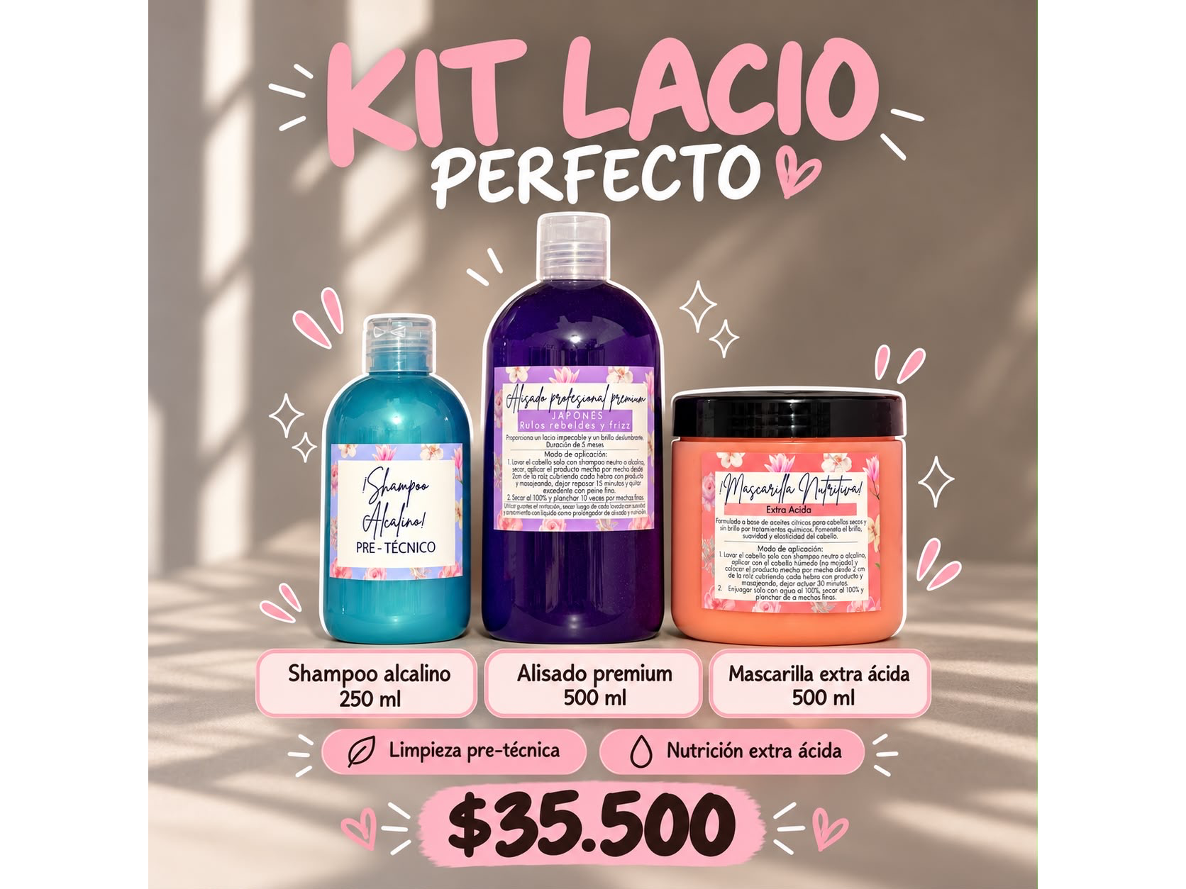 Kit lacio perfecto 10🤍