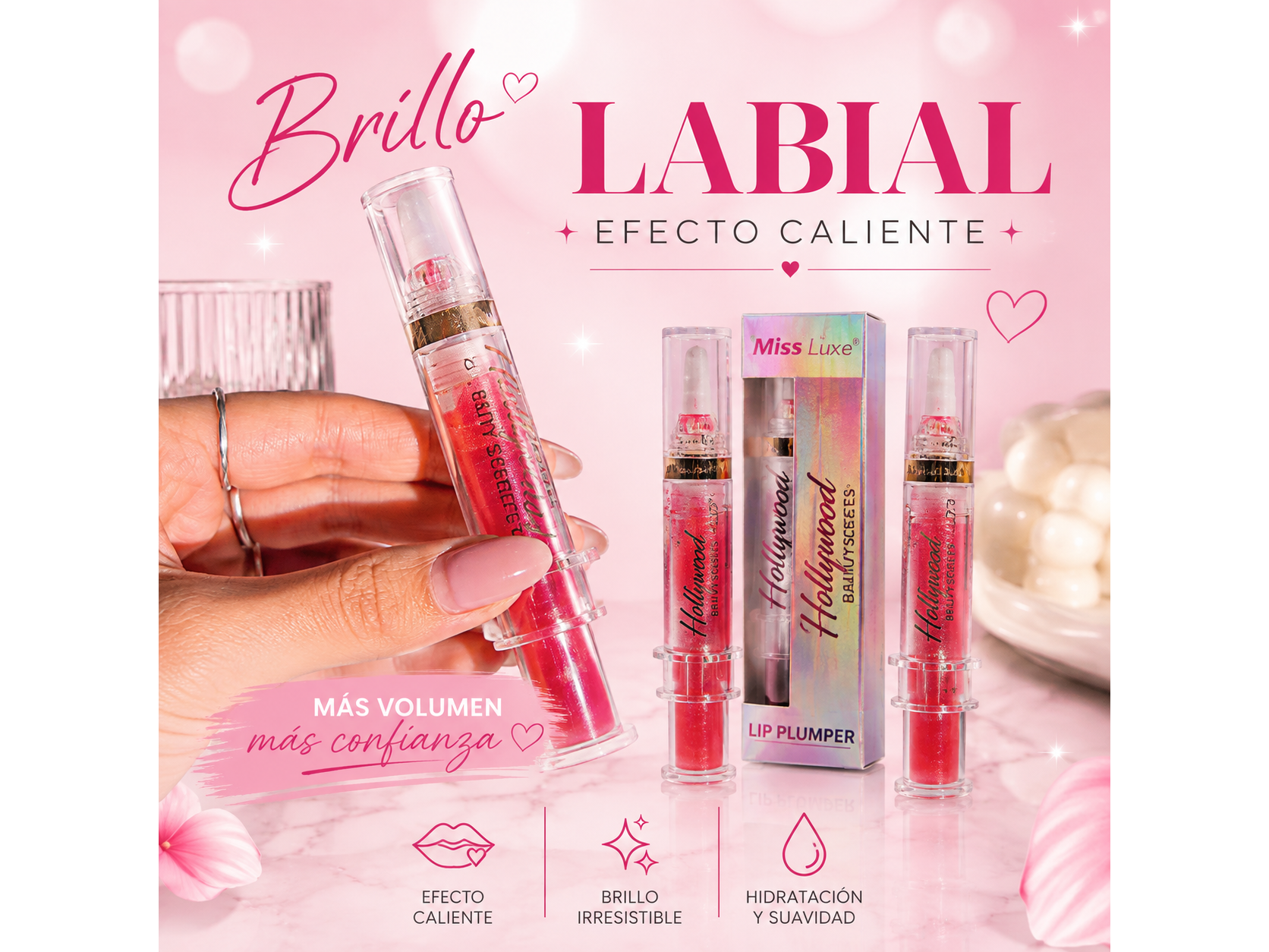 Brillo labial efecto caliente por mayor