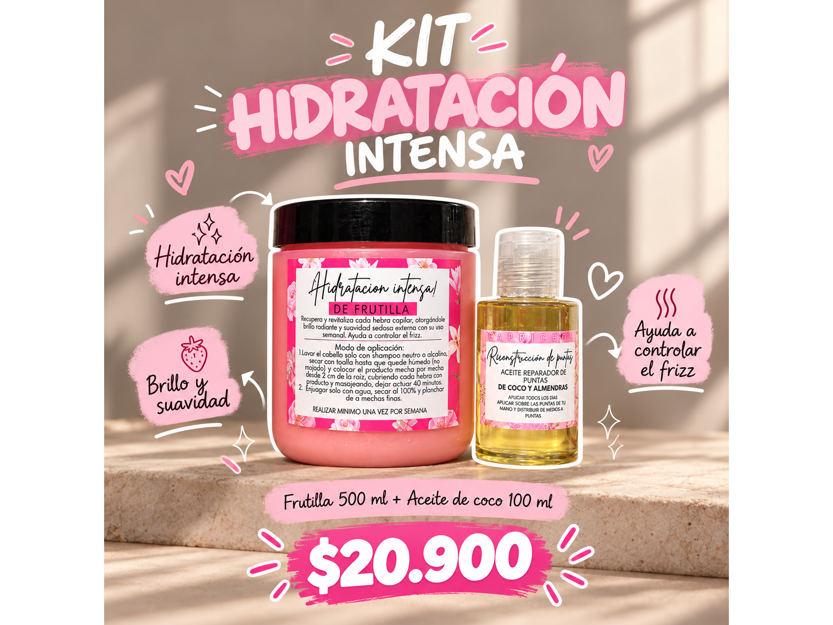 🍓 Combo Hidratación + Reparación de Puntas 🍓