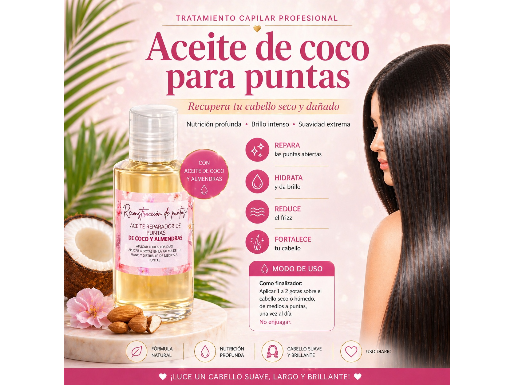 ACEITE PARA PUNTAS DE COCO Y ALMENDRAS💜