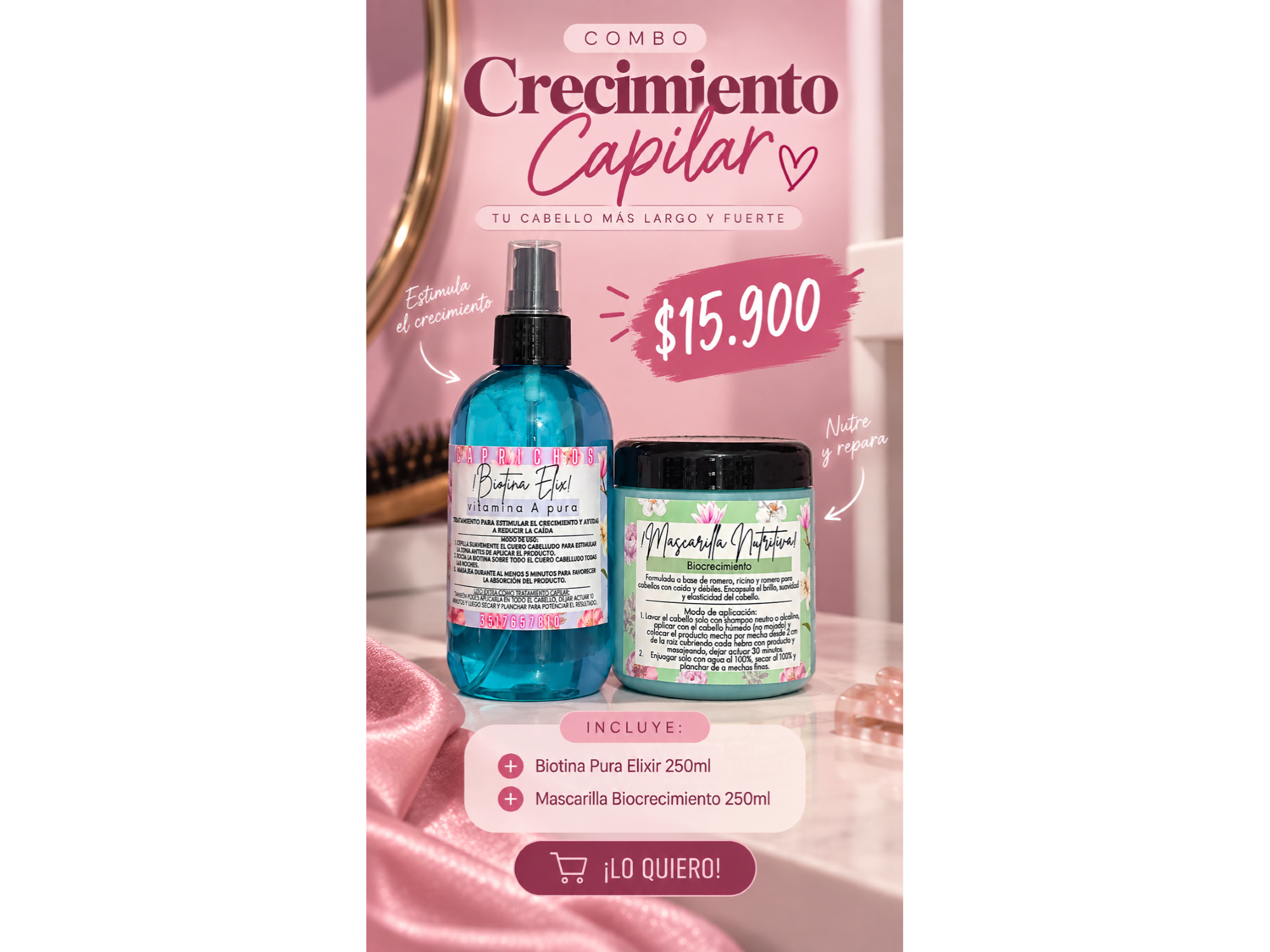 💗✨ COMBO CRECIMIENTO CAPILAR ✨💗