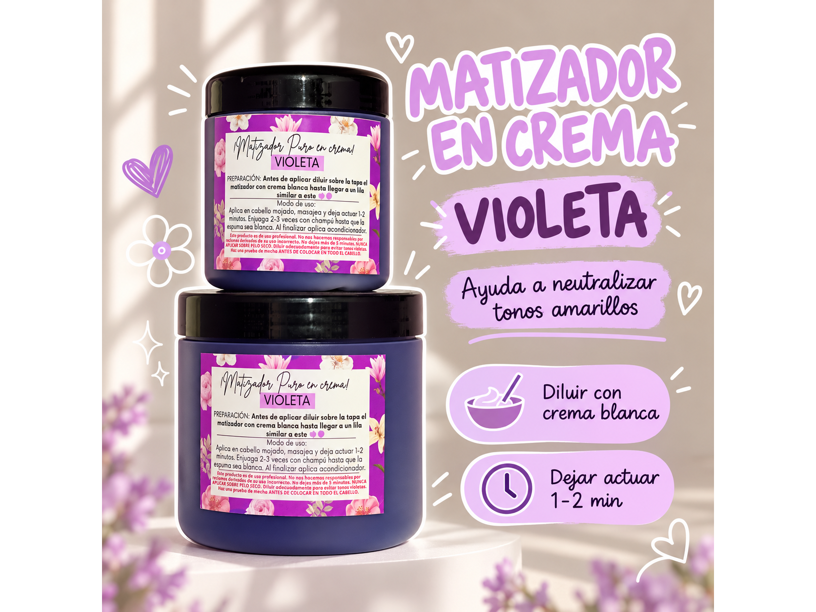 Matizador violeta puro en crema💕