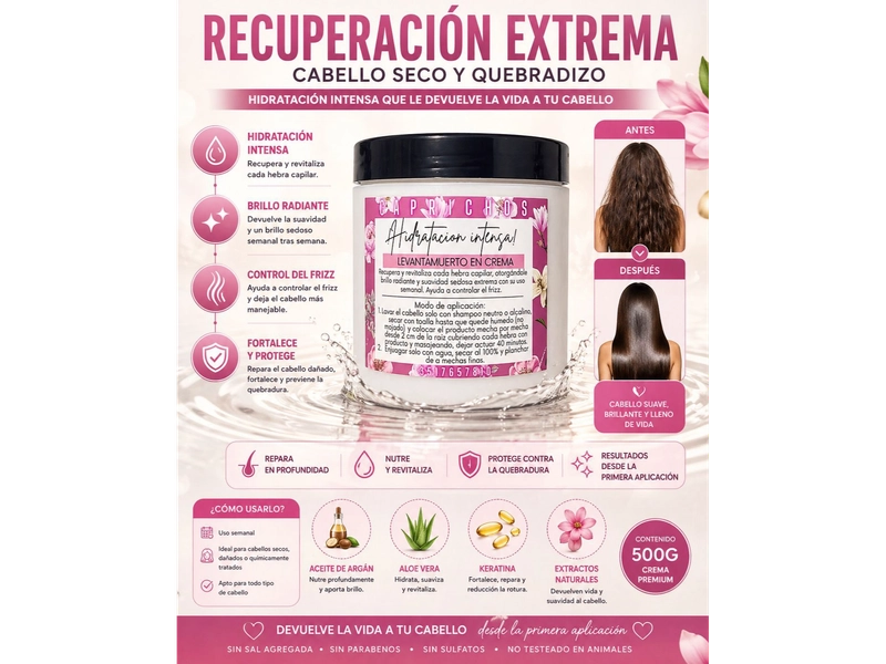💥✨ ¡Levantamuerto en Crema Capilar! por mayor ✨💥