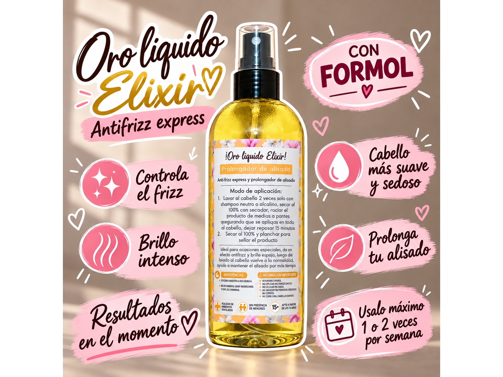 ORO LIQUIDO ANTIFRIZZ EXPRESS por mayor🤍✨