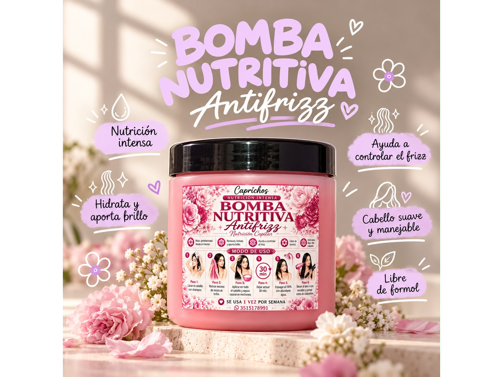 BOMBA NUTRITIVA ANTIFRIZZ❤️
