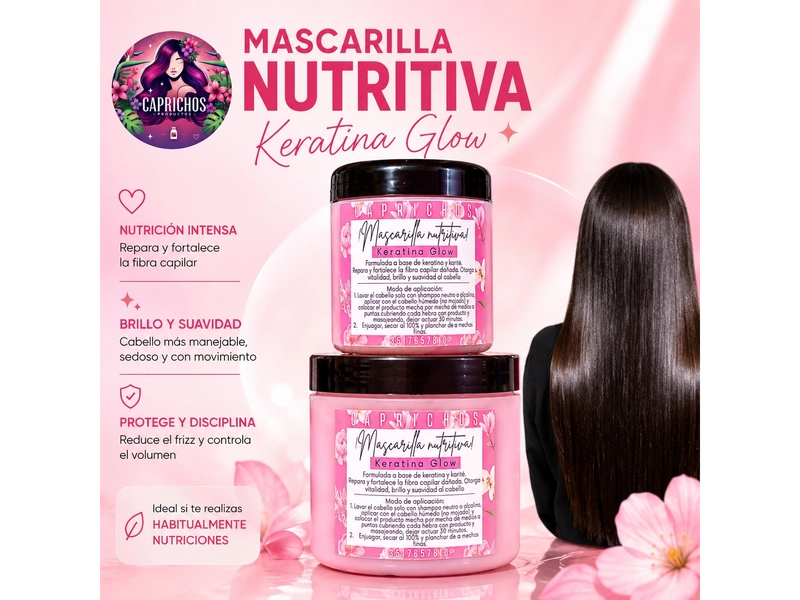 ✨ MASCARILLA NUTRITIVA KERATINA GLOW por mayor✨