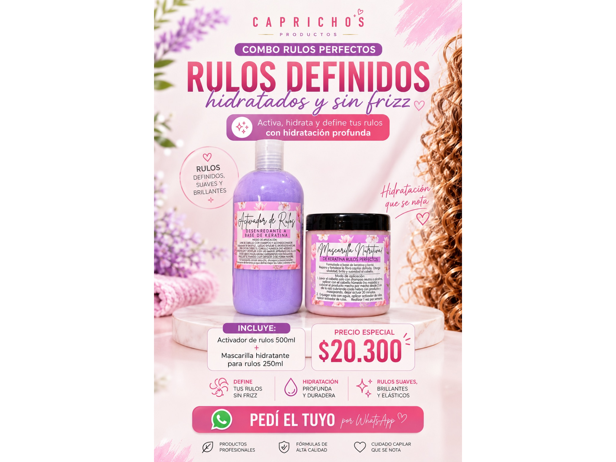 Kit 3  rulos perfectos ❤️