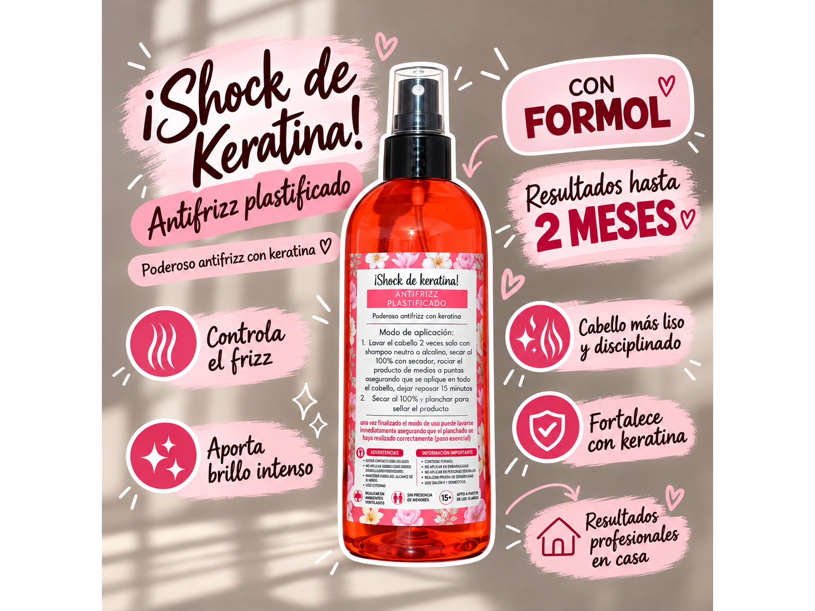 SHOCK DE KERATINA ANTIFRIZZ por mayor❤️