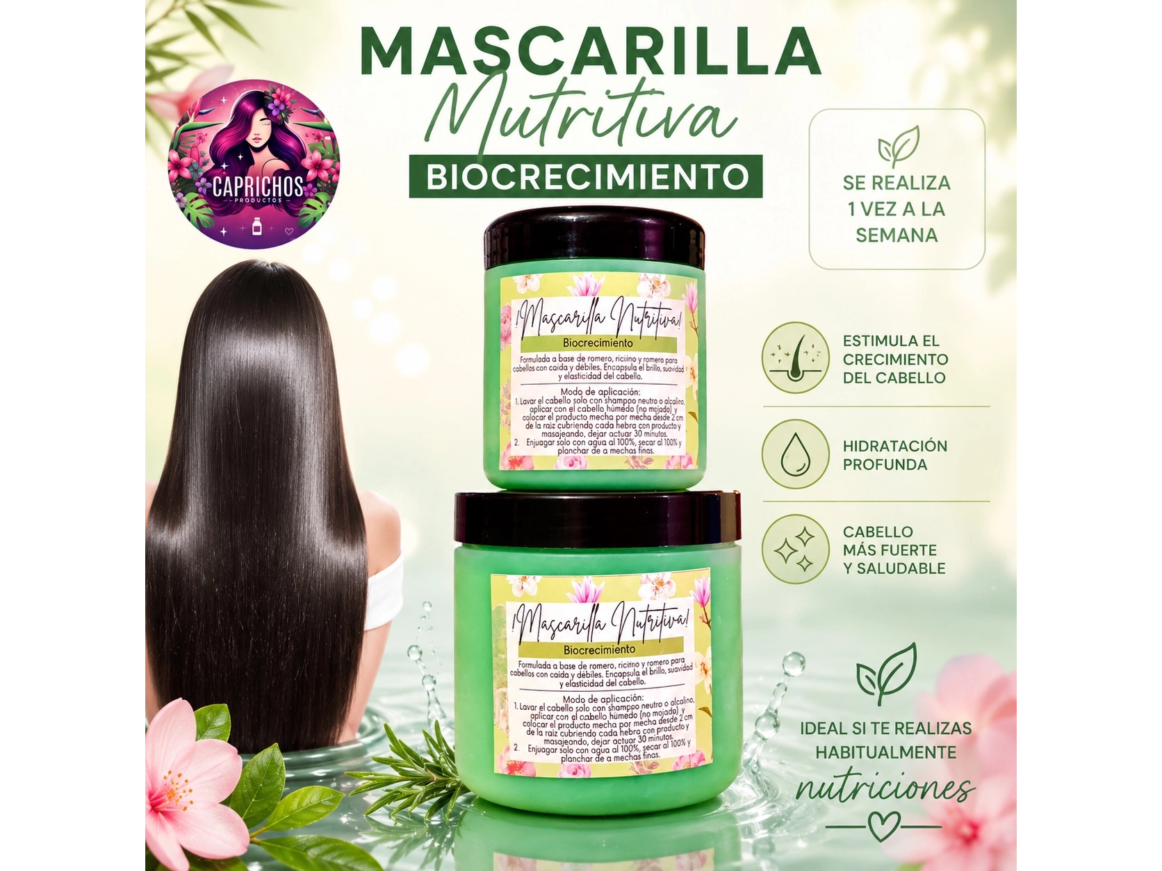 ✨ MASCARILLA NUTRITIVA BIOCRECIMIENTO por mayor ✨