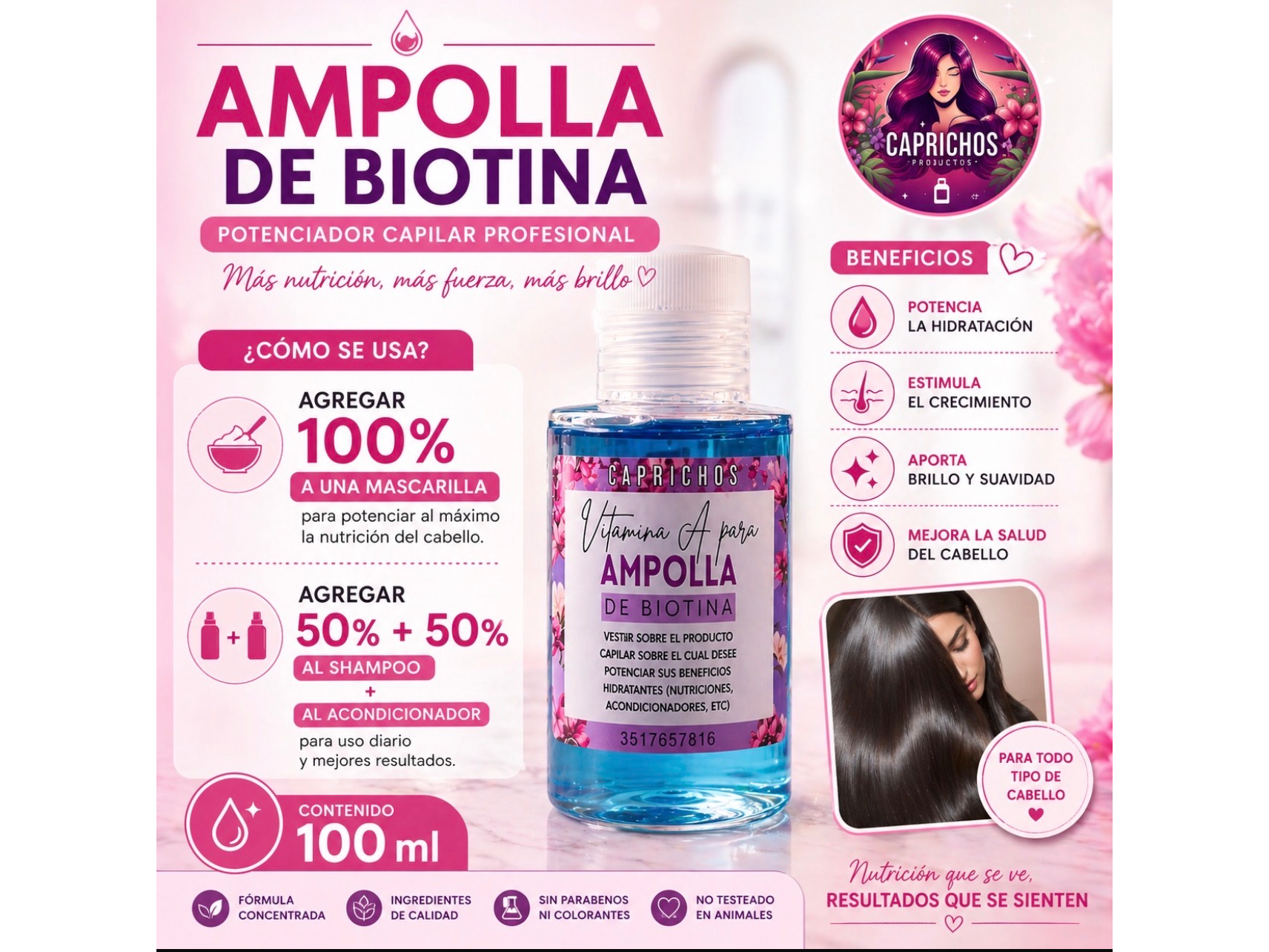 Ampolla de biotina 100ml