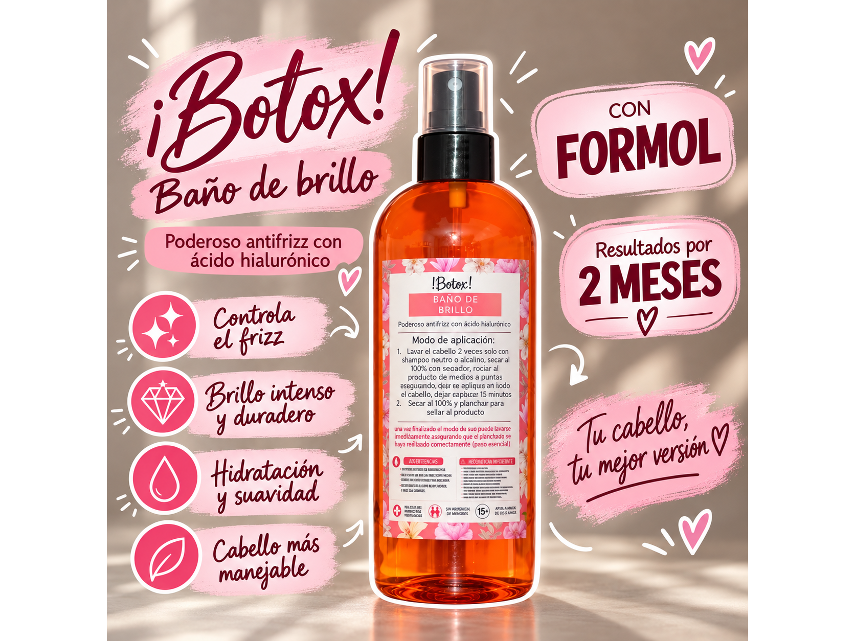Botox-baño de brillo por mayor✨😍