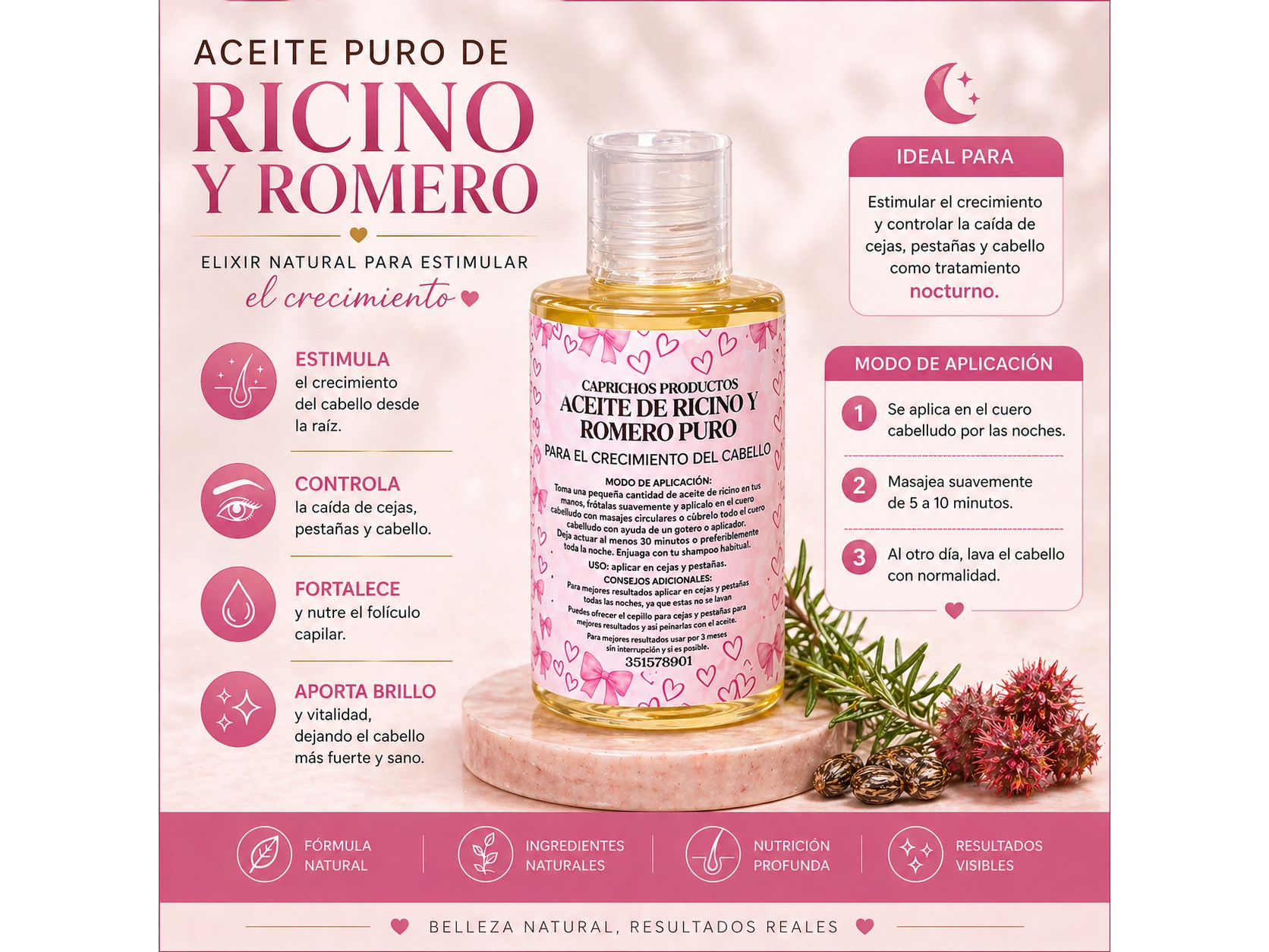 Aceite de ricino puro🥰
