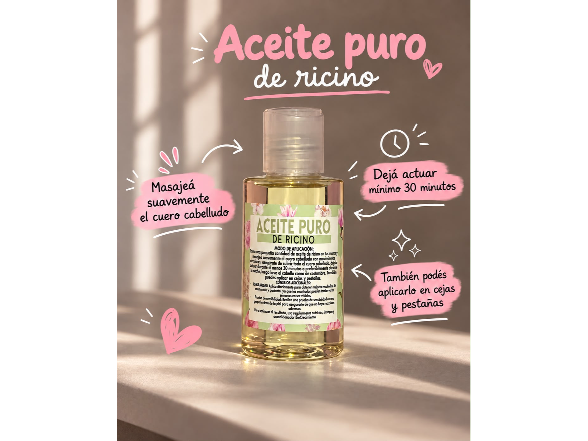 Aceite de ricino puro🥰