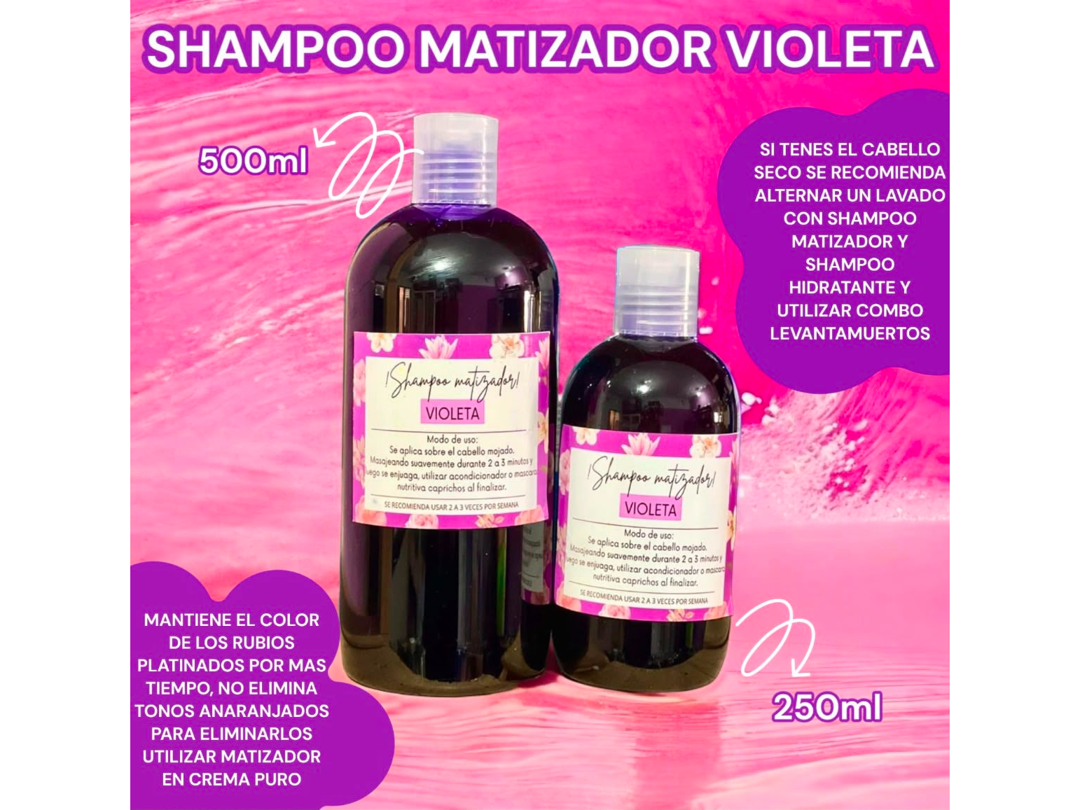 Shampoo matizador violeta