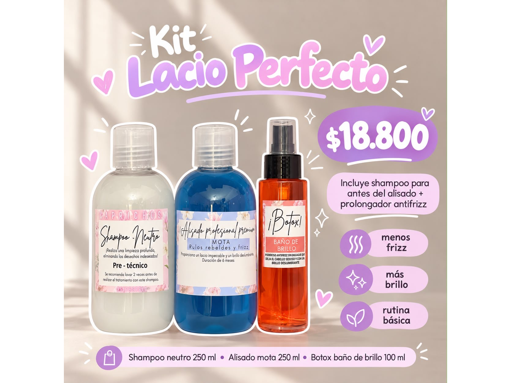 Kit lacio perfecto 8🤍
