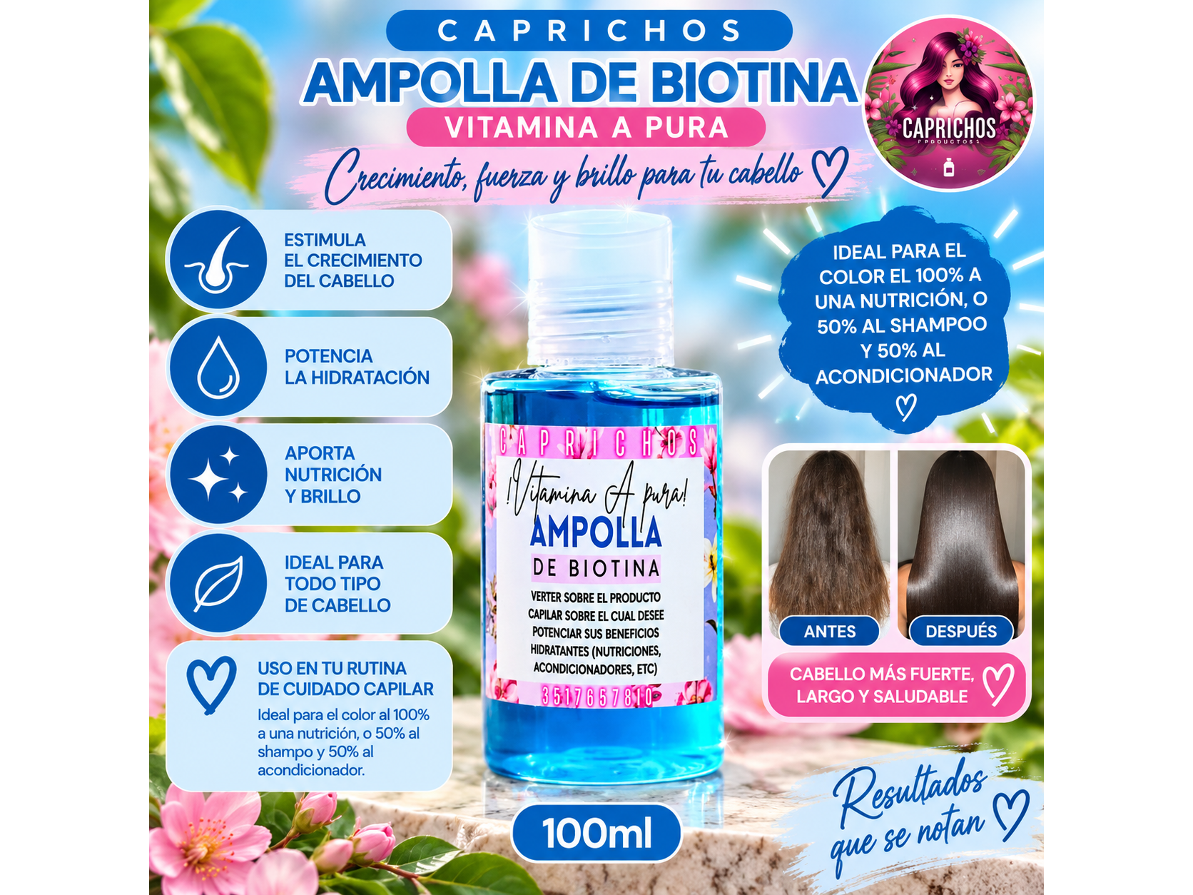Ampolla de biotina 100ml