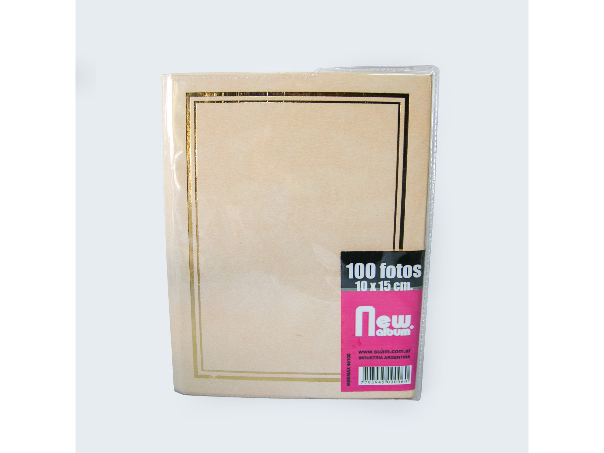 ALBUM DE FOTOS LISO COLOR BEIGE X100 HOJAS TAMAÑO 10X15 CM