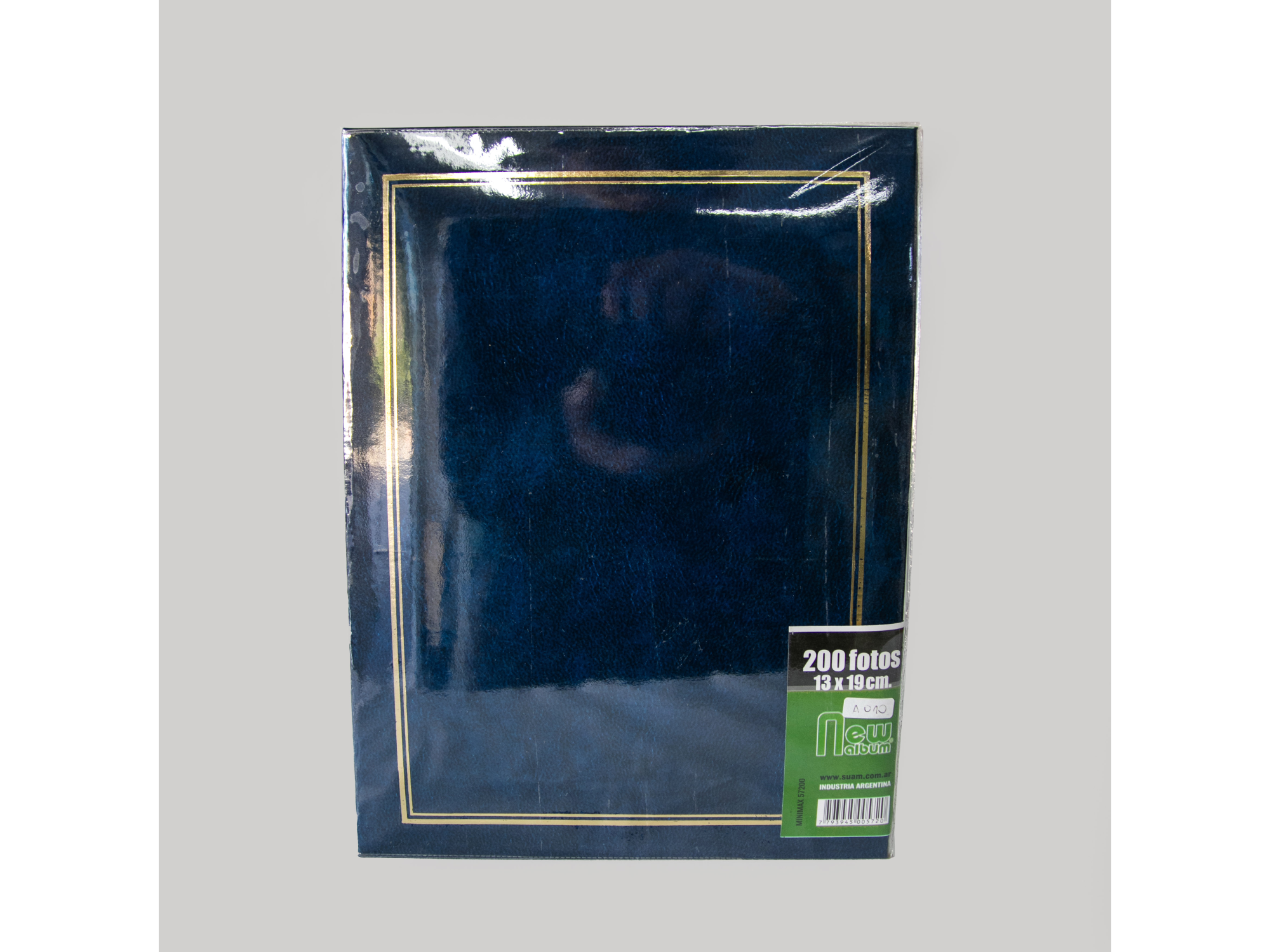 ALBUM DE FOTOS LISO COLOR AZUL X100 HOJAS TAMAÑO 13X18 CM