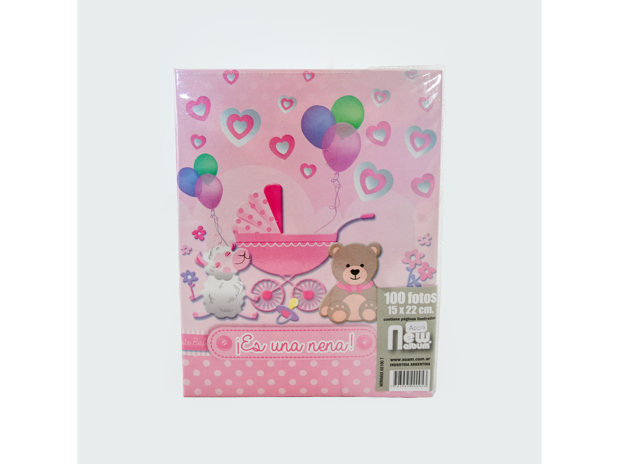 ALBUM DE FOTOS INFANTIL CON 6 CARATULAS PARA ESCRIBIR TAMAÑO 15X21 CM X100 HOJAS