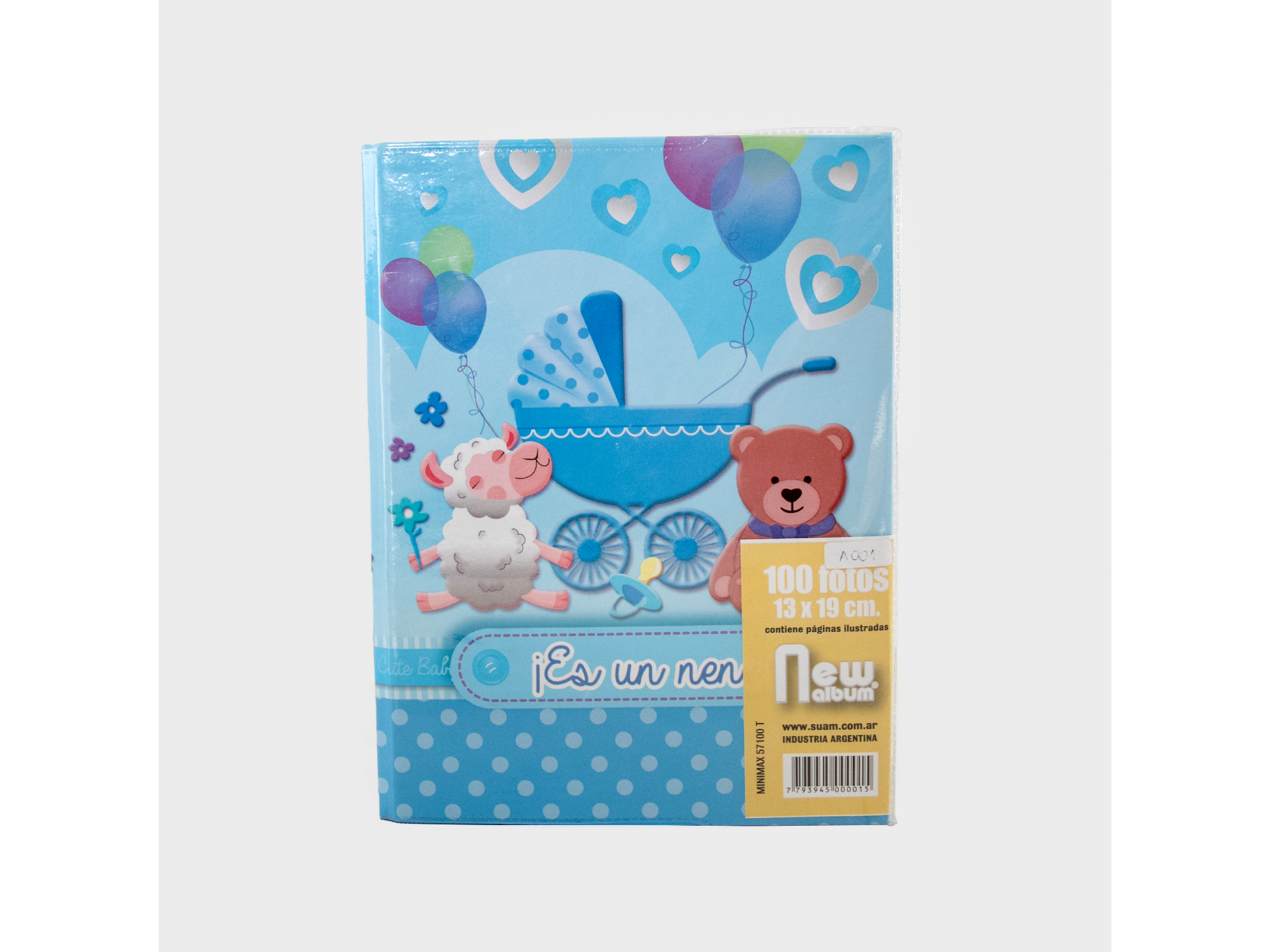 ALBUM DE FOTOS INFANTIL CON 6 CARATULAS PARA ESCRIBIR TAMAÑO 13X18 CM X100 HOJAS