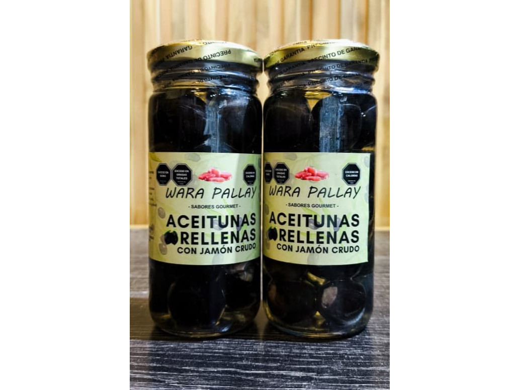 Aceitunas Negras Rellenas con Jamon Crudo