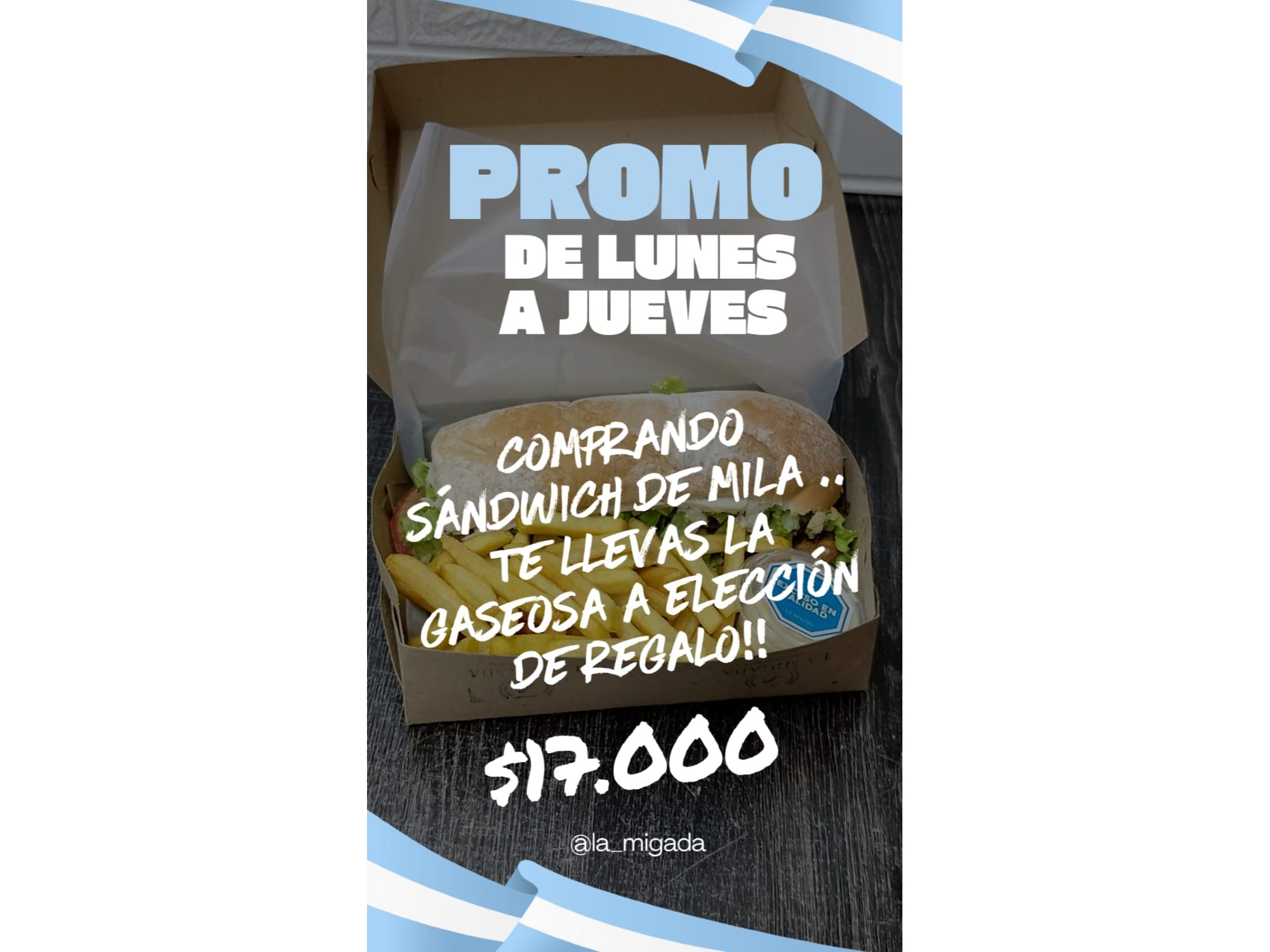 promo mila + gaseosa