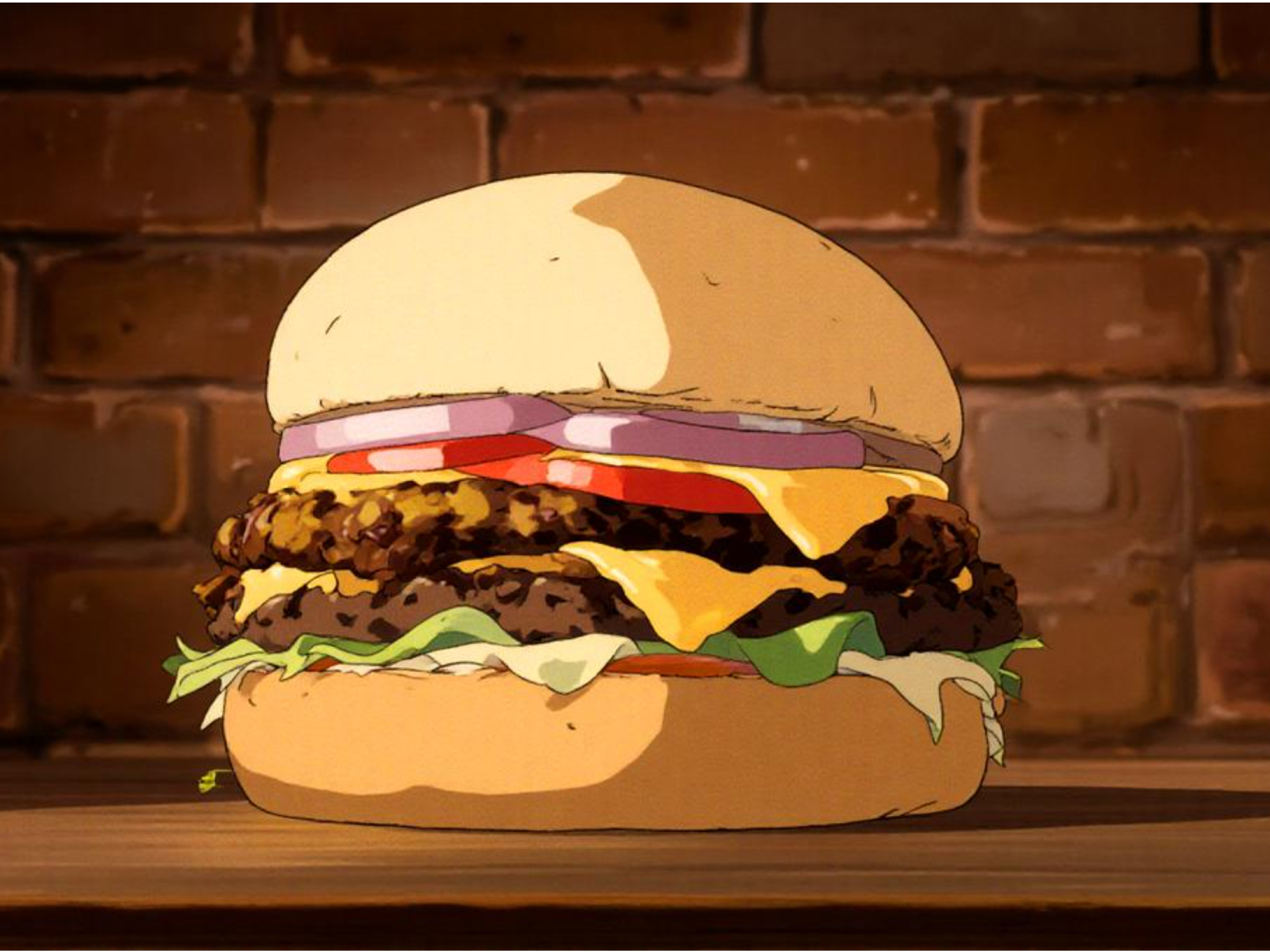 Big classic doble con papas fritas