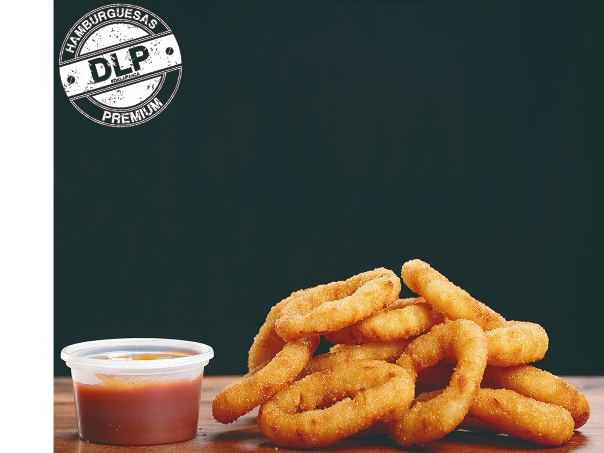 Aros de cebolla x6 (incluye dip salsa BBQ)