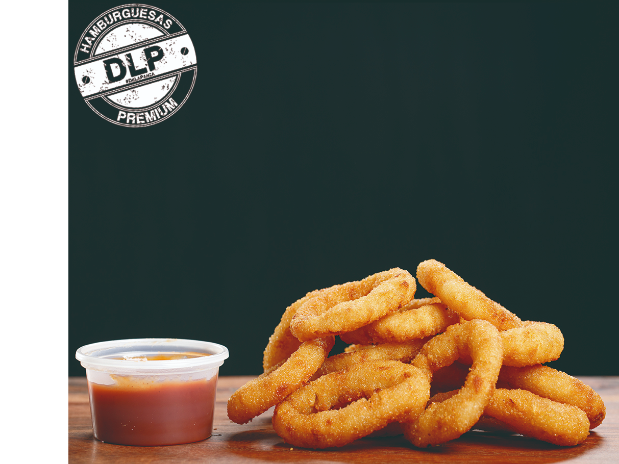 Aros de cebolla x10 (incluye dip salsa BBQ)