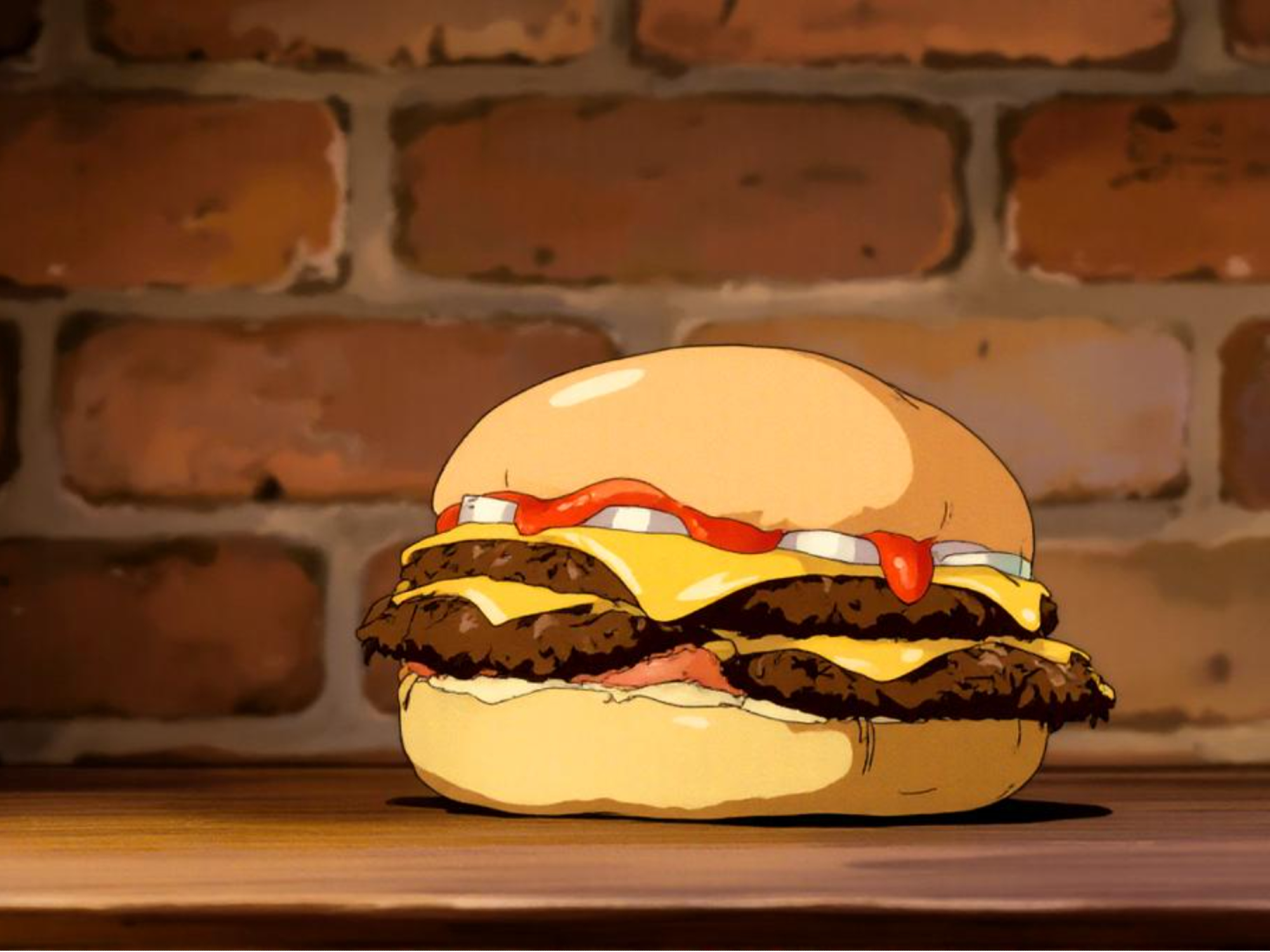 Old school doble con papas fritas