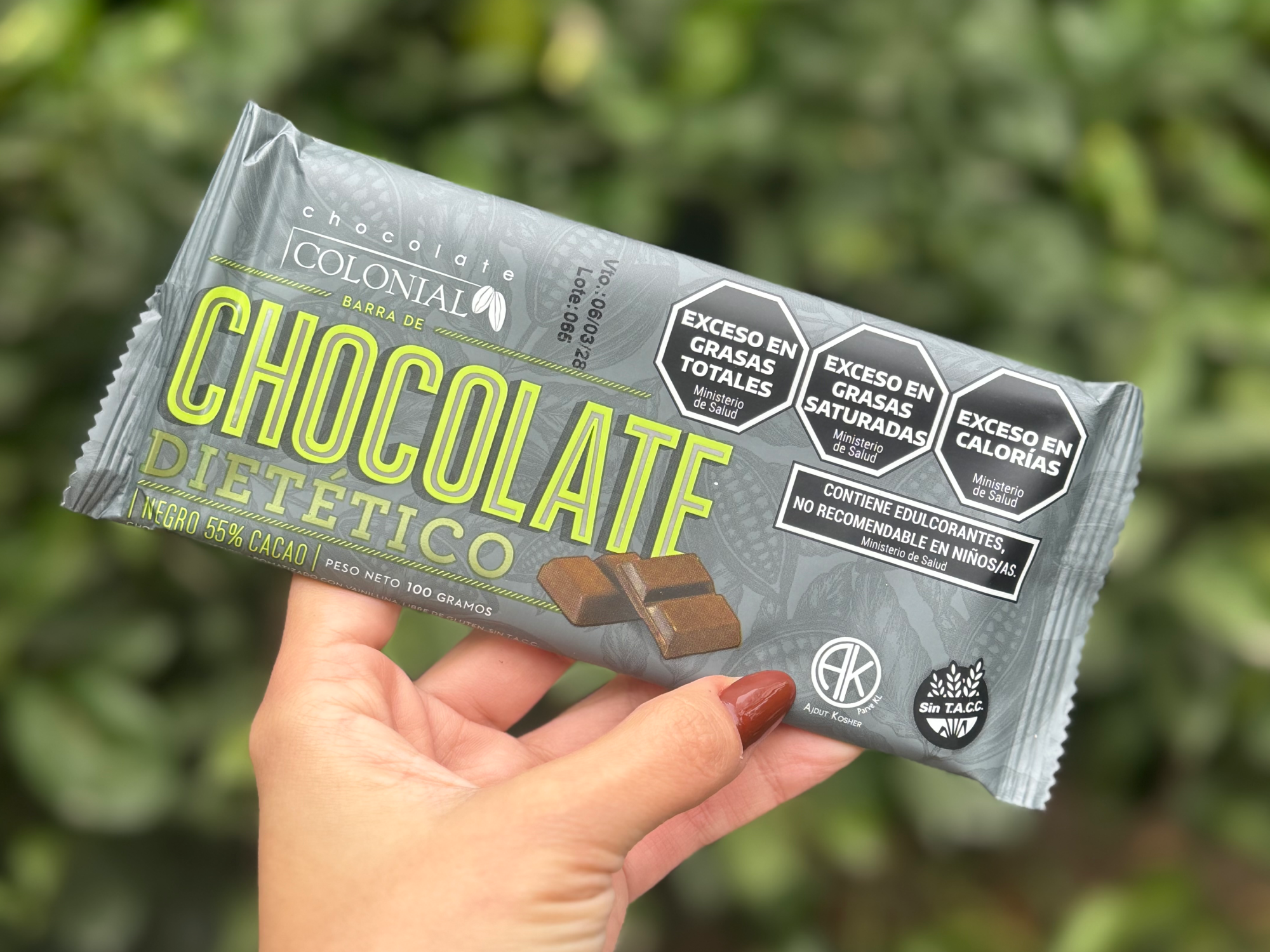 Tableta Colonial 50% cacao sin azúcar